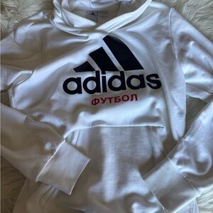 Gosha Rubchinskiy x Adidas Hooded Sweatshirt White Hoodie SZ: M